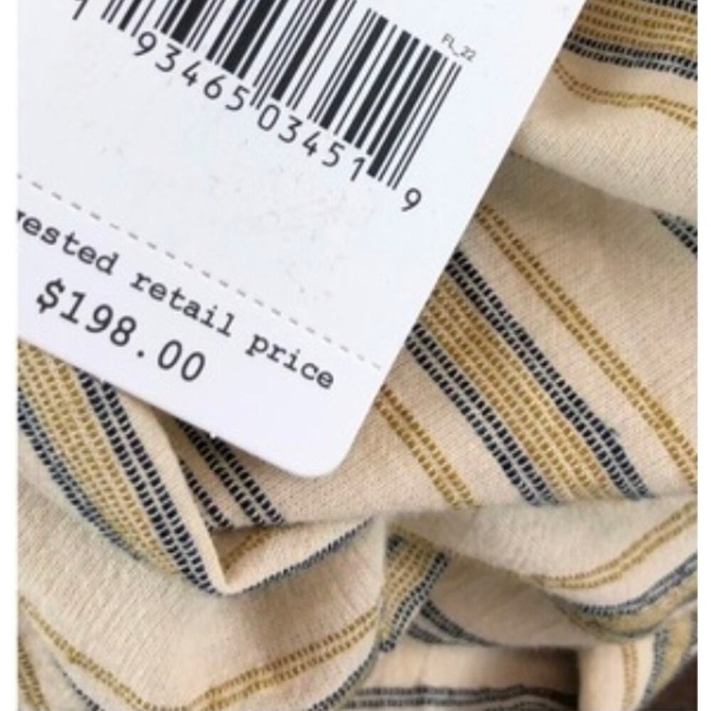 Free People $198 Striped XS Retro Boho Long Trench Coat - Picture 7 of 7